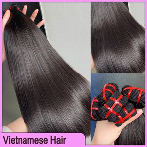 Best verkopende graad 12a Dubbele ingewikkelde Vietnamese Hair Extensions 100% menselijk haar inslag Peruaanse Indiase Braziliaans haar zijdeachtige rechte 3 bundels