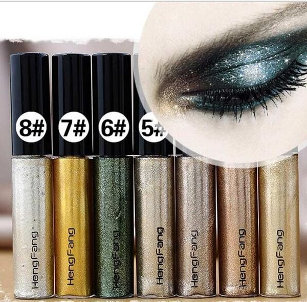 Meilleure vente Nouveau Brillant Eye Liner Glitter Fard À Paupières Liquide Brillant Eyeliner Bronzer Or Shimmer Maquillage Livraison Gratuite