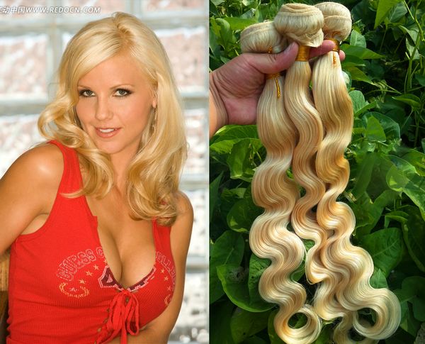 Extensions de cheveux blonds platine à la vente en dentelle Brésilienne malaisienne Indien Péruvien Body Wave tissu la tête 3pc en gros en gros