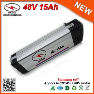 Best verkopende draagbare 48V lithium ion batterij 700W elektrische fietsbatterij 48v 15AH in Samsung 18650 cel met BMS Li-ion-oplader