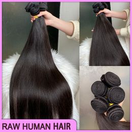 Meilleure vente de qualité supérieure Grade 12A Extensions de cheveux 100% trame de cheveux humains malaisiens péruviens indiens brésiliens cheveux soyeux raides 4 faisceaux