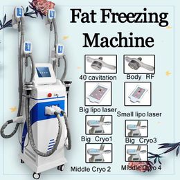 Verkoop Freeze Fat Cryolipolysis Machine 4 Handgrepen werken samen cryolipolyse Vet bevriezen Body Slim Lose Affice Apparatuur