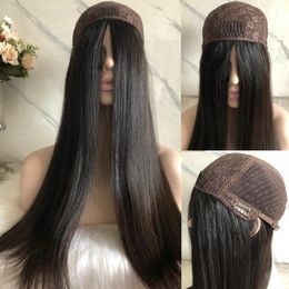 4x4 Silk Top Joodse Wig Black Color #1B Fijnste Europese Virgin Human Hair Kosher Pruiken Capless pruiken Fast Express Delivery