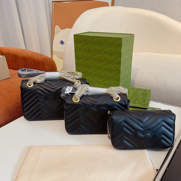 Los mejores bolsos de hombro Marmont para mujer Bolsos blancos Bolso cruzado de diseñador Dupe Bolsos de cuero de lujo Cesta para mujer con caja original