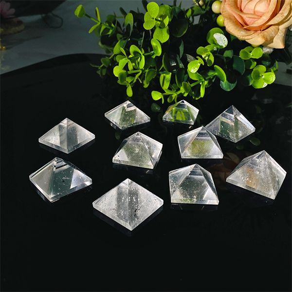 MEILLEUR !!! Pyramide de cristal de pyramide de tétraèdre / pyramide de cristal de quartz clair naturel guérison Reiki