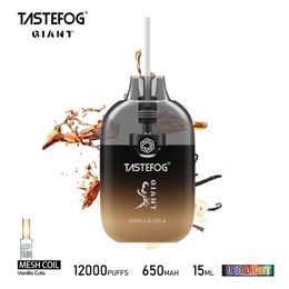 Beste Vaper Nieuw Model Bladerdeeg 12K Tastefog Giant Vapes Wegwerp Vaporizer 2% 15ml E-Vloeistof 12 Smaken Groothandel