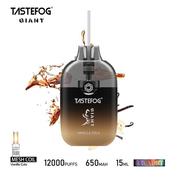 Mejor Vaper Nuevo modelo Puff 12K Tastefog Giant Vapes Vaporizador desechable 2% 15 ml E-líquido 12 sabores al por mayor