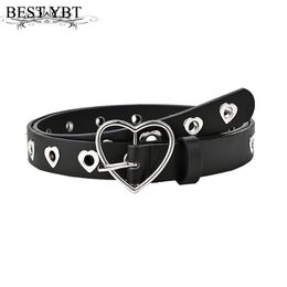 Beste YBT kunstleer damesriem legering pin hart gesp riem creatieve decoratieve mode damesriemen voor jeans