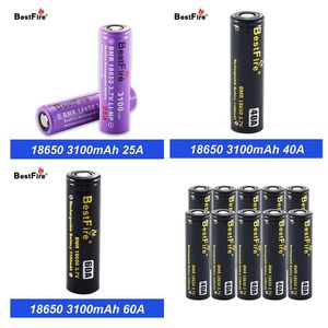 BestFire 18650 lithiumbatterij oplaadbare batterij 3100mAh platte kop 25A 3,7V batterij