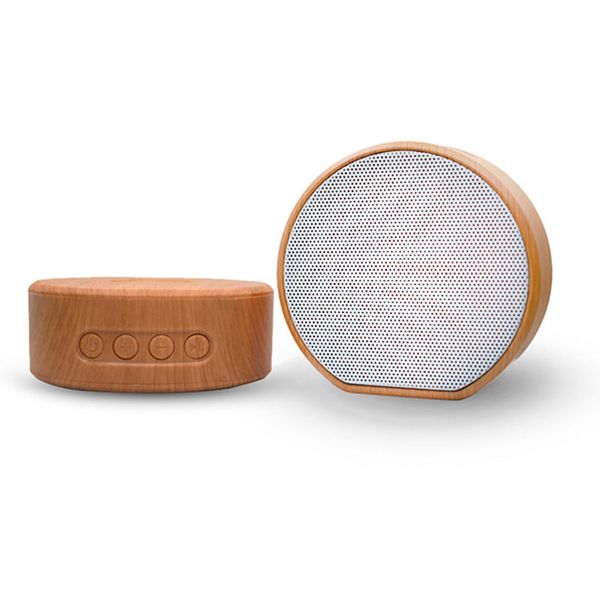 A60 Mini haut-parleur Bluetooth Carte enfichable portable Subwoofer à grain de bois Haut-parleurs sans fil Prise en charge des cartes TF AUX Radio Invite Acoustique Son stéréo avec boîte de vente au détail