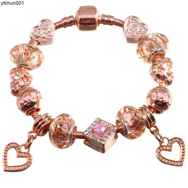 Best-seller accessoire Pan Love pendentif Bracelet alliage point diamant exquis polyvalent or Rose