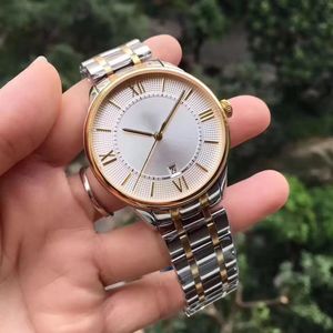 Los relojes mecánicos automáticos clásicos más vendidos son simples y fáciles 099 dinero masculino chapado en oro rosa gemas azules de 42 mm cierre de mariposa resistente al agua con cinturón de acero