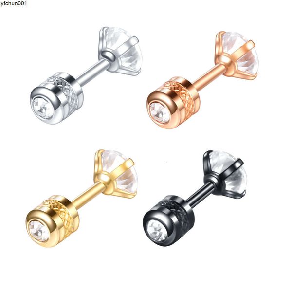 Boucles d'oreilles en Zircon Double face, clous d'oreille en acier inoxydable, plus de 345 tailles, meilleures ventes