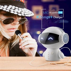 Robot le plus vendu haut-parleur smartbluetooth avec bt csr 3 0 plus appels de musique basse mains libres tf mp3 aux et fonction de banque d'alimentation 5pcs / lot