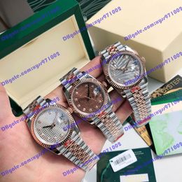 Bestseller dameshorloge GD Factory vervaardigd automatische mechanische horloges 126231 126201 Bekijk 36mm zilver vervolgkneeuw Dial Rose Gold Roestvrij stalen band Watch