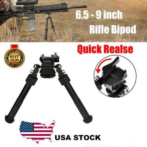 V8 Riflescope Bipod Tactische bipods voor jachtgeweer Verstelbare veerretour met adapter Jachtaccessoires Luchtgeweeraccessoires