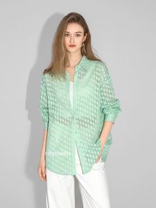 Bethany French Cutout Fashion Suit dames 2024 Zomer Nieuwe losse lange mouwen shirt shorts tweedelige set