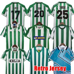 BETIS voetbalshirts Retro REAL 1995 1997 1998 Home Grenn Wit voetbalshirt korte mouw volwassen uniformen vintage ALFONSO JOAQUIN DENILSON OLIAS FINIDI Sweatshirt