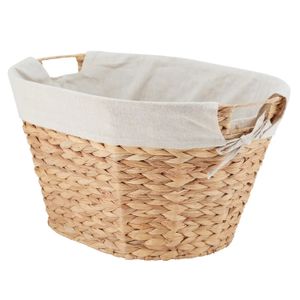 Betere Home Gardens gevlochten water Hyacinth Laundry Basket natuurlijke hand geweven handgrepen volwassen 240424