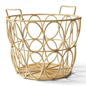 Better Homes Gardens grand Poly Rattan Open Weave Round Panier 240420