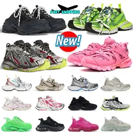 chaussures de marque coureurs piste 3 3.0 3xl paris hommes femmes triple s chaussures de sport chaussette blanc noir baskets piste 9 9.0 entraîneur en cuir nylon chaussures de plate-forme imprimées