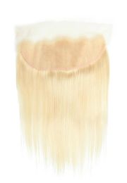 BEVA Hair Brazilian Human Hair 613 Rubio Cierre frontal Part Free 13x4 Nudos blanqueados con cabello para bebés3292204