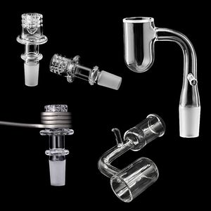 Beracky 20mm 24mm Nudo de diamante Borde biselado Fondo redondo Cuarzo Enail Banger 10mm 14mm 18mm Macho Mujer E Nail Banger Para bongs de vidrio