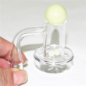 Banger à quartz à bord biseauté avec trous de rotation 2pcs et bangers à ongles en quartz sans dôme rubis de 6 mm pour conduite d'eau en verre dab rig