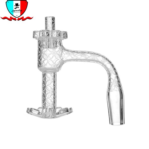 Ensemble de banger Terp Slurper à bord biseauté, accessoires pour fumeurs avec un capuchon en carbone et un pilier en spirale Terp, modèles de sablage, 19 mm, 14 mm, 10 mm mâle/femelle pour bong en verre, plate-forme Dab