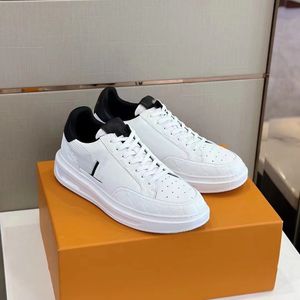 Beverly Hills Luxurys Shoes Zwart reliëf generfd kalfsleer Sneakers Lichtgewicht buitenzool Herenschoen trainer 05