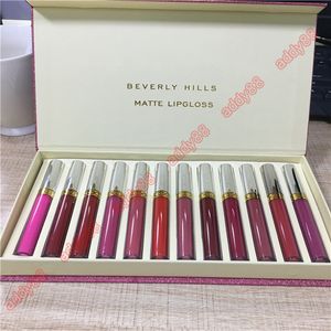 Beverly Hills Matte Lipgloss Lipstick Lip Gloss Sets 12Colors Collection Lipsticks Lipgloss Setlip Glosslipstick in Stock DH