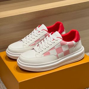 Sneakers de Beverly Hills 2024 Nouveau designer Chaussures décontractées Men Traineurs en cuir Platformage en caoutchouc Sneaker Red Black Rubber Entraîneur Soleur extérieur Taille 38-45