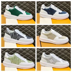 BEVERLY HILLS Sneakers Heren Designer Casual Schoen Luxe Italië MERK Schoenen Trainer Runner Platform kalfsleer Reliëf Afdrukken bloem Rubberen buitenzool 03