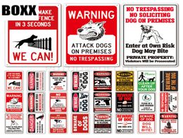 Méfiez-vous des chiens, panneau d'avertissement en métal, panneau de garde pour chien, décoration murale, cour, interdiction d'intrusion, Dog6179883