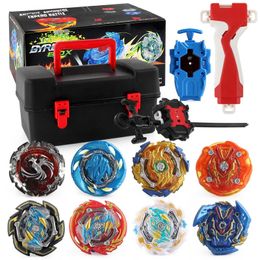 Beyblade Burst JT880103 Jouet gyroscopique explosif Ensemble de 12 pièces de 8 Boîte de rangement pour enfants Lanceur d'outils Beyblades 240104