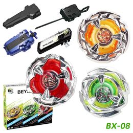 Beyblade Metal Fusion Burst Gyroscope X -serie BX08 Drie in één met zenderhandgreep Color Box Toy Set 240411