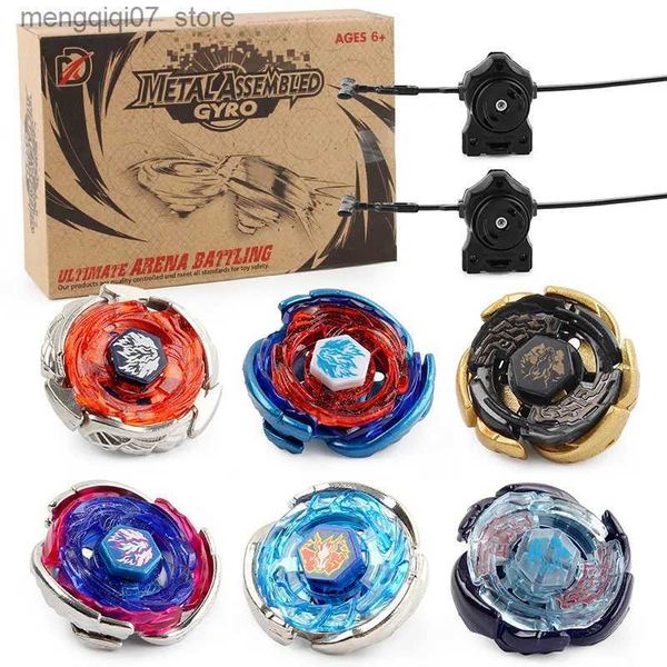 Beyblades Metal Fusion 6pcs / box Fusion s Burst Set Metal Galaxy Pegasis Drago Pegasus Series Gyro Games Battle Spinning Top Toys con lanzador L240304