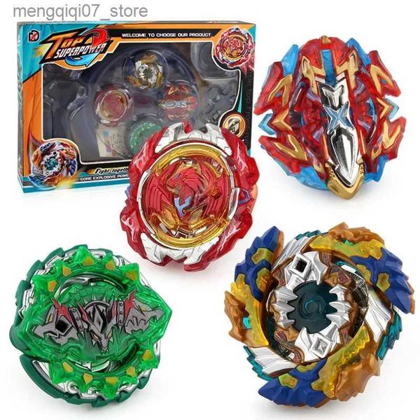 Beyblades Metal Fusion B-X TOUPIE BURST TOUPIE XD168-11 B117 B120 B121 B122 plaque gyroscopique de Combat 4 pièces poignée de lanceur supérieure jeux pour enfants jouets L240304