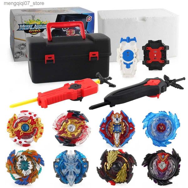 Beyblades Metal Fusion Toupie s Set Burst Metal Fusion Gyro avec poignée lanceur boîte à outils toupie jouets pour garçons enfants cadeaux XD168-21K L240304