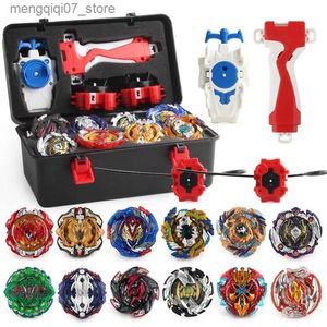 Beyblades Metal Fusion Toupie's Set met Grip Launcher 12-delige gyroscoop en 2x liniaalantenne in gereedschapskist Draaiende gyrospeelgoed voor kinderen JY8801 L240304