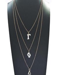 Beyou Greek Sorority Gamma Phi Delta letras cadena multicapa collar personalizado 5289113