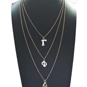 Beyou Greek Sorority Gamma Phi Delta letras cadena multicapa collar personalizado 279s