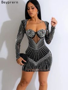 Beyprern belle mini robe rembourrée en strass noir votre distraction diamants tenues de fête d'anniversaire tenue de soirée robe 240315