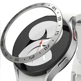Anillo biselado para Samsung Galaxy watch 4 classic 46mm 46mm Gear S3 S2 funda protectora de metal anticaída Galaxy Watch 3 45mm 41mm