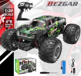 BEZGAR TM201 voiture télécommandée 24 GHz tout-terrain 15 kmh tout-terrain RC Monster Truck jouet avec batterie pour garçons enfant cadeau de Noël 2817077271487