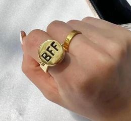 BFF schattige anime ring vrouwen meisjes open verstelbare cover ring gouden ringen voor voor altijd goede vriend cadeau