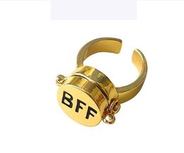 BFF draaibare ringen 18K goud anime esthetische schattige paar opening voor altijd beste vriend ringen goede vrienden verstelbare ring sieraden cadeau voor vrouwen meisjes