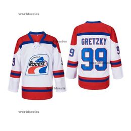 Maillots de hockey sur glace BG RACERS 99 maillot GRETZKY broderie couture vêtements de sport en plein air film de culture hip-hop blanc de haute qualité
