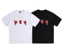 BG692GA Designer T-shirt Summer Summer Soueve Red Lettres broderie T-shirt de luxe surdimension