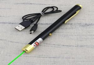 BGD 532NM Green Laser Pointer stylo intégré Batterie rechargeable Pointeur de chargement USB Pointer pour le bureau et l'enseignement336d6433869